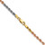 14k Tri-Color 3mm D/C Rope Chain