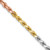 14k Tri-Color 4mm D/C Rope Chain