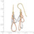 14K Tri-color Diamond Cut Tear Drop Dangle Earrings