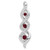 10k White Gold 1/15 carat Lab Grown Diamond VS/SI+ G+ and Lab Created Ruby Twist Chain Slide Pendant
