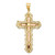 14K Tri-color Diamond-cut Crucifix Pendant - D3-F5995EE1-6253