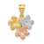 14k Tri-Color Flower Pendant