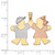 14k Tri-Color Large Boy on Left and Girl on Right Engravable Charm - XK-1FC898F6-2486