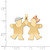 14k Tri-Color Large Boy on Left and Girl on Right Engravable Charm - XK-83D825E4-2115