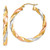 14k Tri-color Light Twisted Hoop Earrings - TF-E428E000-9929