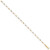 14K Tri-color Oval Link with Mirror Beads 7 inch Bracelet
