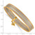 14K Tri-color Polished and Textured with Dangle Heart 7-Strand 11.00mm Slip-on Round Bangle Bracelet - DB-7C90F140-9835