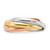 14k Tri-color Polished Rolling Ring Size 4