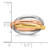 14k Tri-color Polished Rolling Ring Size 4