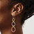 14k Tri-color Triple Circle Dangle Earrings