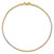 14K Tri-colored 10 inch 1.5mm Diamond-cut Rope with Lobster Clasp Anklet