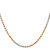14K Tri-colored 16 inch 2.9mm Diamond-cut Rope with Lobster Clasp Chain