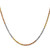 14K Tri-colored 24 inch 2.5mm Diamond-cut Rope with Lobster Clasp Chain