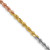 14K Tri-colored 24 inch 2.9mm Diamond-cut Rope with Lobster Clasp Chain