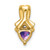 14k Trillion Amethyst and Diamond Pendant