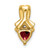14k Trillion Garnet and Diamond Pendant