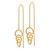 14k Triple Circle Threader Earrings