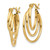 14k Triple Hoop Earrings