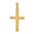 14K Tubular Cross Charm