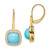 14k Turquoise and Diamond Leverback Earrings - EM-0550266F-7788