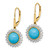 14k Turquoise and Diamond Leverback Earrings - EM-DF8711E6-2355