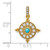 14k Turquoise and White Topaz Pendant
