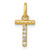 14k Twisted .05 ct. Diamond Initial T Charm