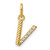 14k Twisted .05 ct. Diamond Initial V Charm