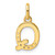 14k Twisted .07 ct. Diamond Initial Q Charm