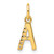 14k Twisted with .05 ct. Diamond Initial A Charm