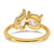 14k Two Stone 1 carat Pear and 1 carat Cushion Ring Mounting