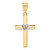 14k Two Tone .01ct Diamond Heart Cross Pendant
