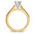 14k Two Tone 1/4 carat Lab Grown Diamond VS/SI+ G+ Semi Mount Peg Set Engagement Ring - RM-41C164A1-6152