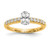 14k Two Tone 1/4 carat Lab Grown Diamond VS/SI+ G+ Semi Mount Peg Set Engagement Ring - RM-E19856A2-5701