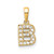 14K  Diamond Letter B Initial with Bail Pendant