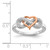 14k Two Tone Diamond Heart Infinity Symbol Ring