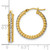 14k Two Tone Polished and Diamond-cut Beaded Hoop Earrings - TL-9AAC27CF-5825