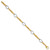 14k Two Tone Polished Oval and Cable Chain 7.25 inch Bracelet