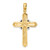 14K Two-tone  X  Center Polished Cross