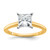 14k Two-tone 1 1/2 carat Certified Lab Grown Diamond VS/SI+ G+ Princess Complete Solitare Engagement Ring