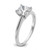 14k Two-tone 1 1/2 carat Certified Lab Grown Diamond VS+ F+ Cushion Complete Solitare Engagement Ring