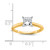14k Two-tone 1 carat Certified Lab Grown Diamond VS/SI+ G+ Princess Complete Solitare Engagement Ring