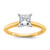 14k Two-tone 1 carat Lab Grown Diamond VS+ F+ Princess Complete Solitare Engagement Ring