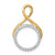 14k Two-tone 1/10ct. Diamond Fancy Circle Chain Slide