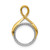 14k Two-tone 1/10ct. Diamond Fancy Circle Chain Slide