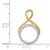 14k Two-tone 1/10ct. Diamond Fancy Circle Chain Slide