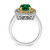 14k Two-Tone 1/2 carat Lab Grown Diamond VS/SI+ G+ and Lab Created Emerald Fashion Ring