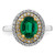 14k Two-Tone 1/2 carat Lab Grown Diamond VS/SI+ G+ and Lab Created Emerald Fashion Ring