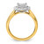 14k Two-tone 1/2 carat Lab Grown Diamond VS/SI+ G+ Complete Cluster Engagement Ring - RM-313CB6BF-7605