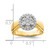 14k Two-tone 1/2 carat Lab Grown Diamond VS/SI+ G+ Complete Cluster Engagement Ring - RM-313CB6BF-7605